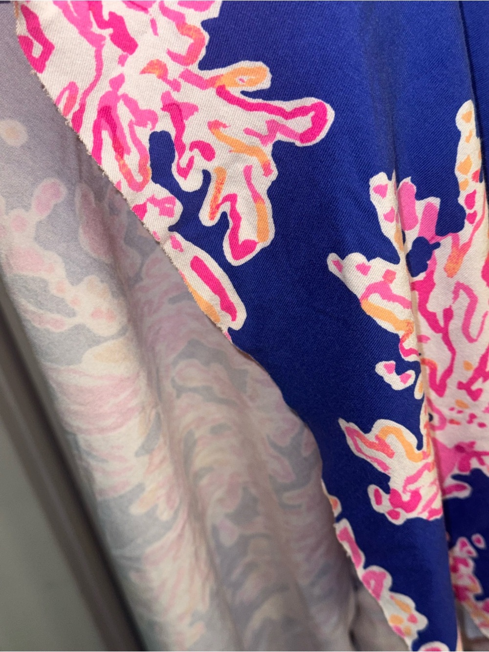 Lilly Pulitzer XXS Strapless Floral Maxi Dress Blue Pink Built In Bra Resort - Picture 6 of 9